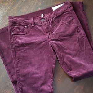 Velvet skinny pants
